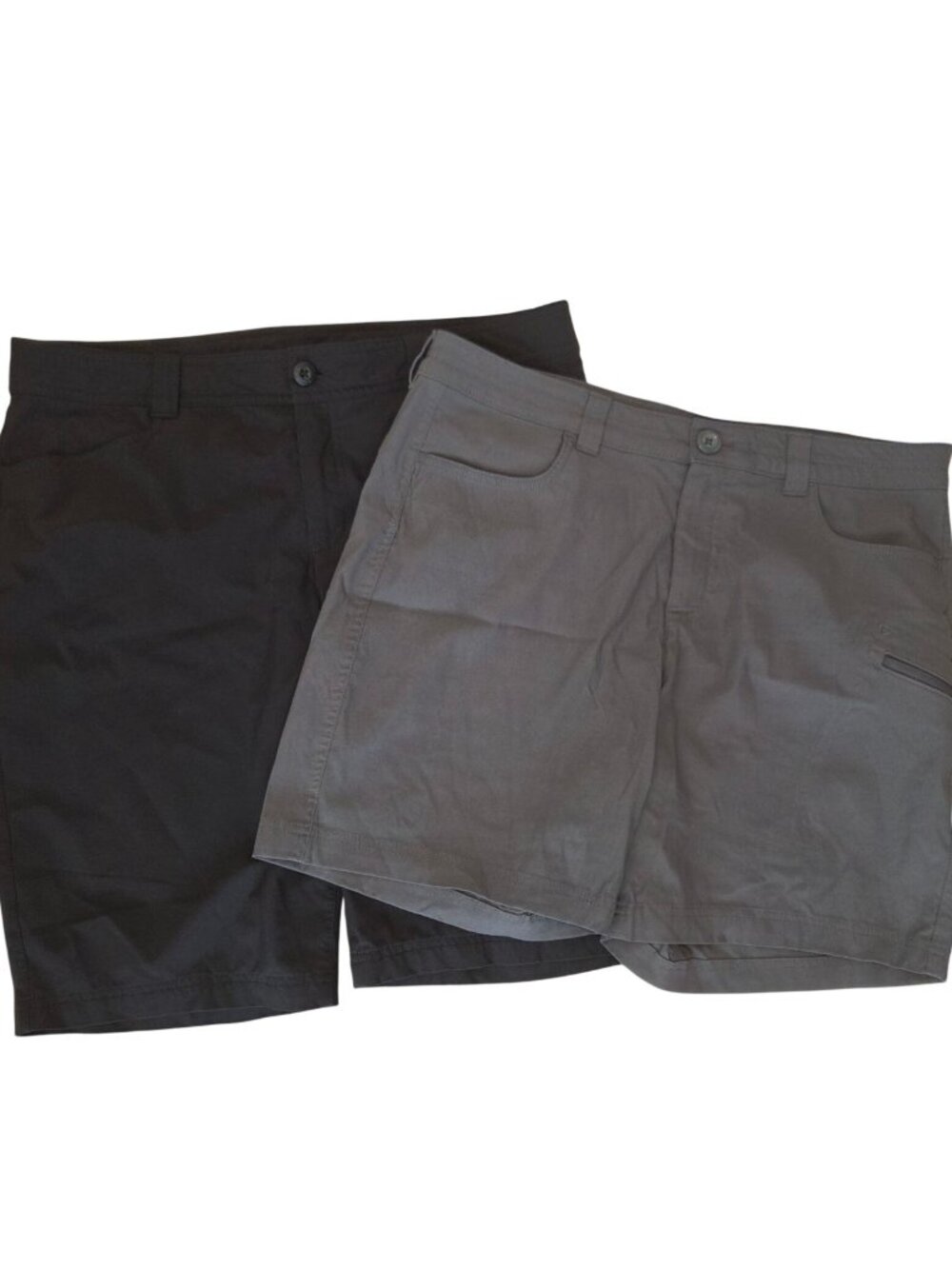 BUNDLE (2) Eddie Bauer Hiking Shorts Modest Grey Black Women's 12